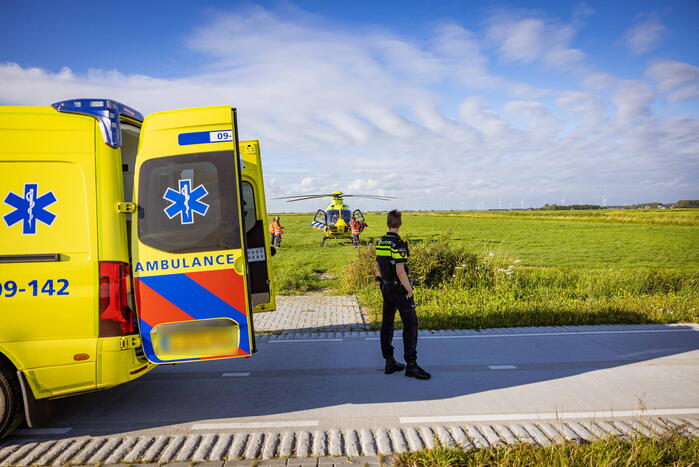 Traumahelikopter landt voor ongeval met kind