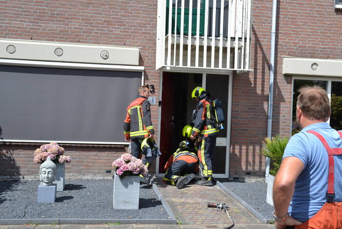 Gaslucht in woning zorgt voor inzet brandweer