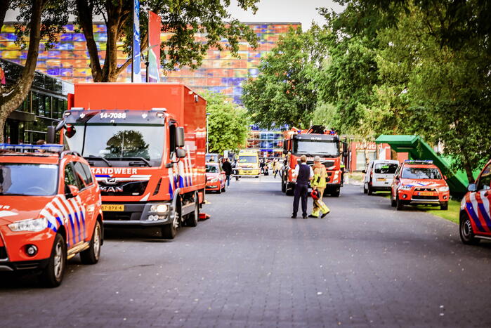 Felle brand in elektrakast op mediapark