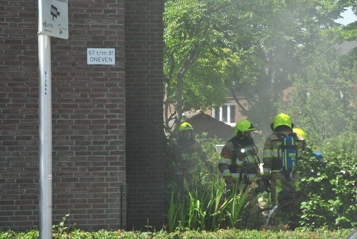 Rook bij brand in woning