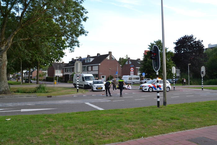 Schade na ongeval op kruising