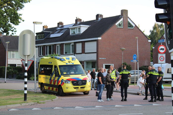 Schade na ongeval op kruising