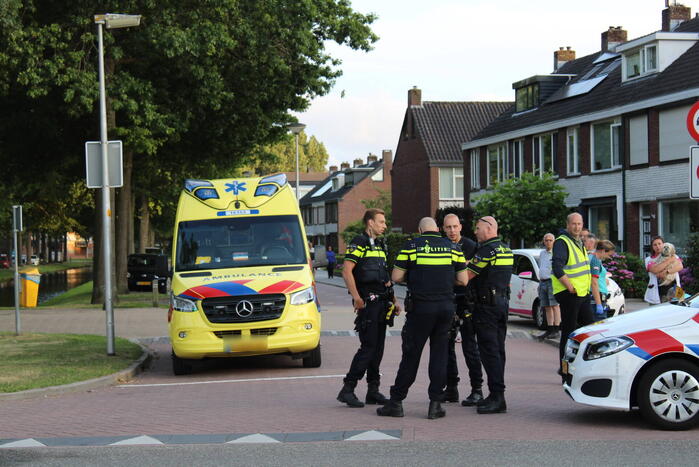 Schade na ongeval op kruising