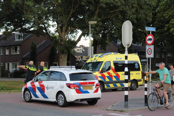 Schade na ongeval op kruising