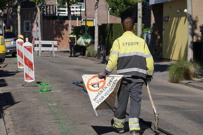 Gasleiding geraakt bij aanleg glasvezel-netwerk