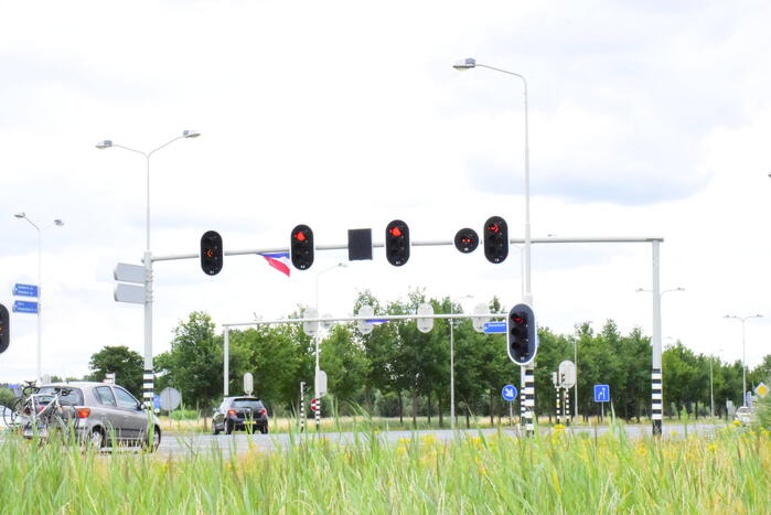 Omgekeerde vlaggen opgehangen door actievoerders