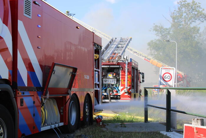 Schuur en camper verwoest vanwege brand