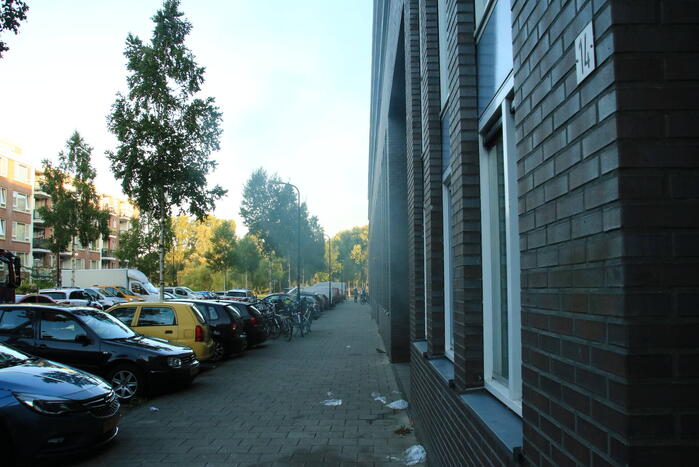 Fietsaccu in brand in parkeergarage