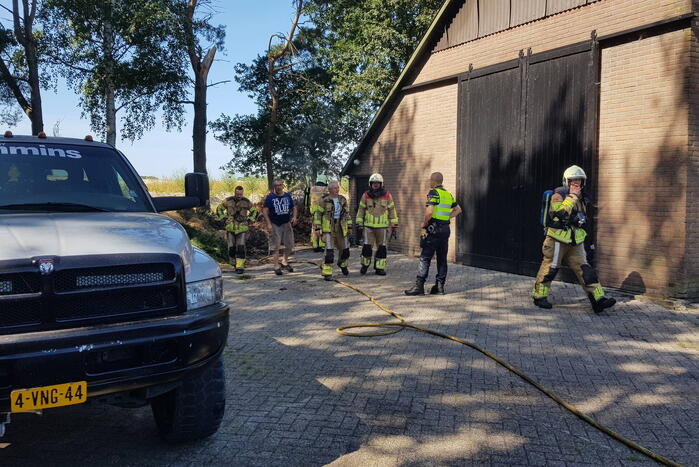 Brand in stapel snoeiafval