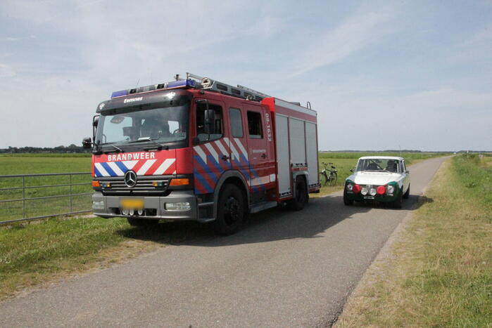 Brandweer redt twee koeien uit de sloot