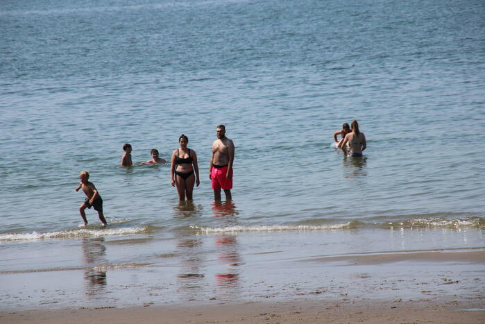 Drukte op het Maasvlaktestrand