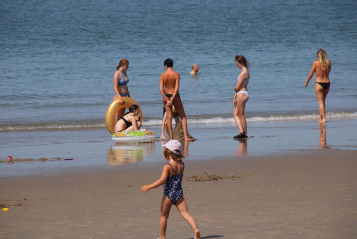 Drukte op het Maasvlaktestrand