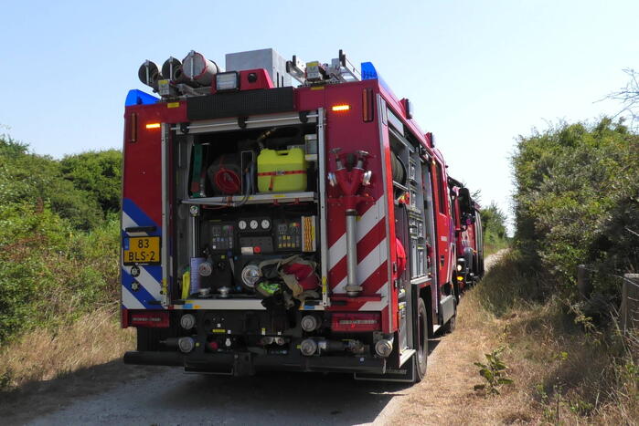 Brand op wandelpad in natuurgebied snel gedoofd
