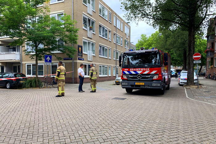 Straat afgezet vanwege gaslucht