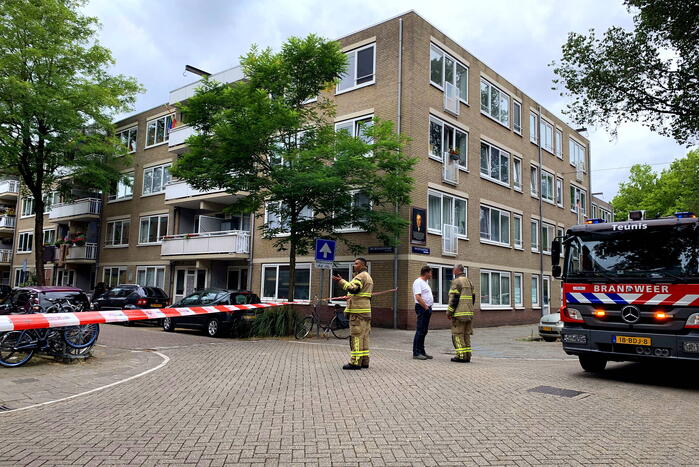 Straat afgezet vanwege gaslucht