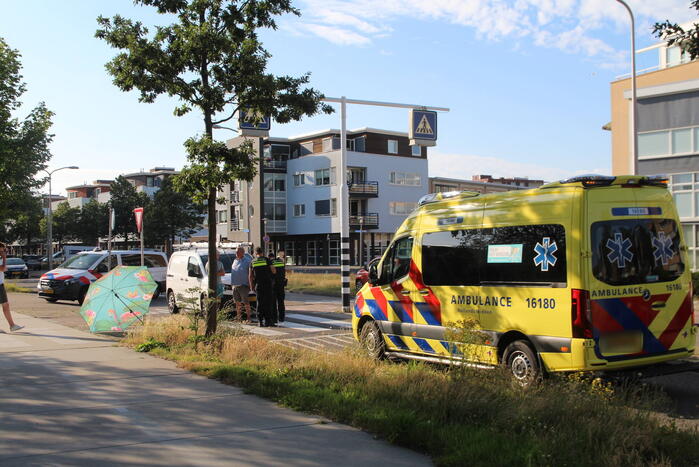 Ongeval tussen bestelbus en scooter