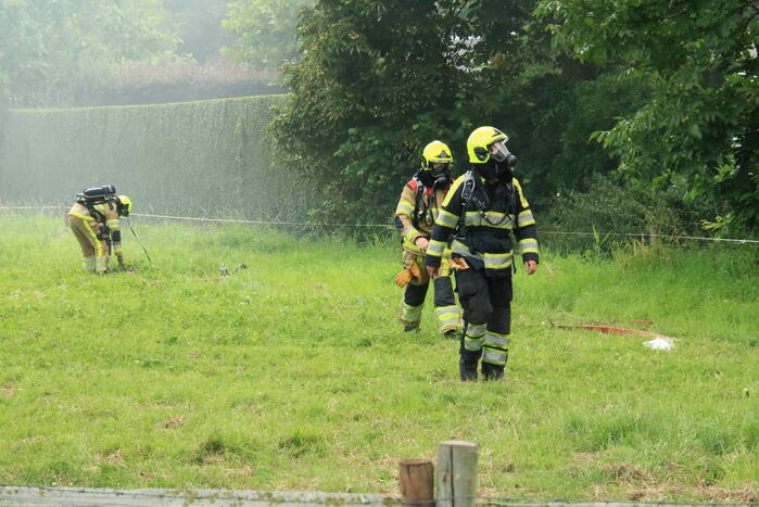 NL-Alert voor uitslaande brand in loods met caravans