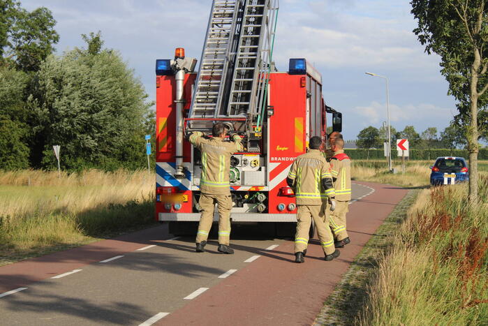 Veel mankrachten ingezet bij paard te water