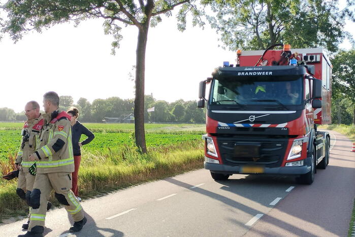 Veel mankrachten ingezet bij paard te water