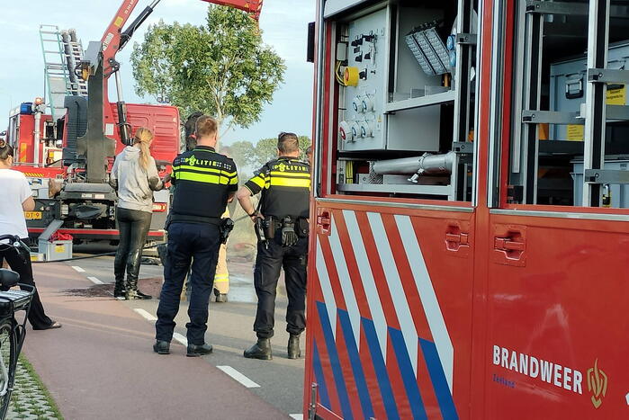 Veel mankrachten ingezet bij paard te water
