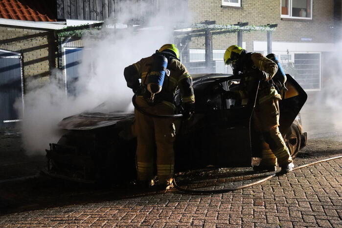 Electrische auto volledig is brand