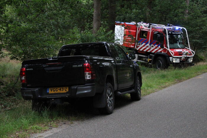Kampvuur veroorzaakt heidebrand