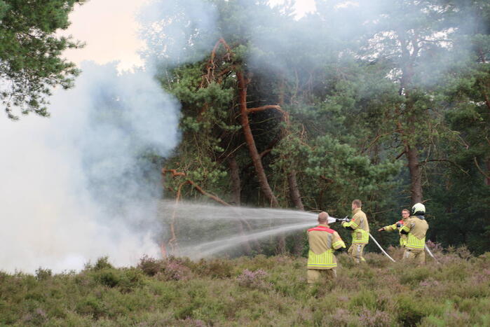 Kampvuur veroorzaakt heidebrand