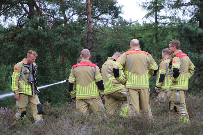 Kampvuur veroorzaakt heidebrand