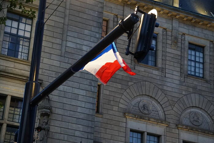 Boeren met trekkers in centrum