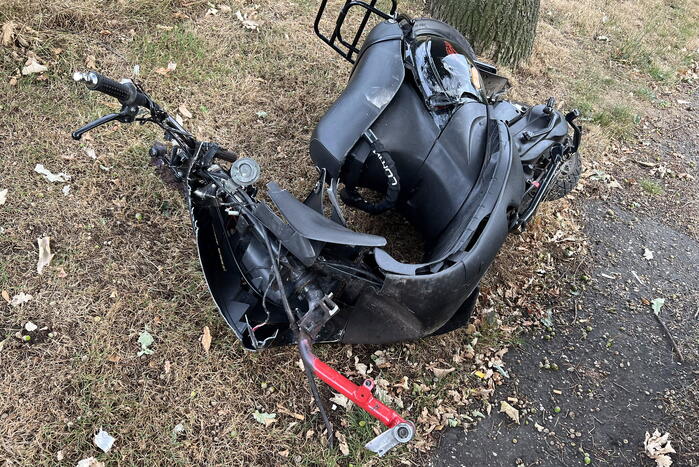 Scooterrijder gewond bij eenzijdig ongeval