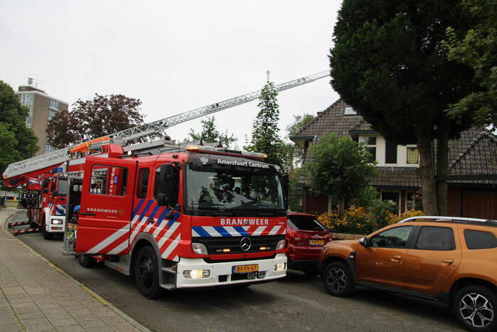 Brand in schoorsteen van woning