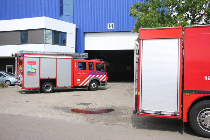 Brand in loods snel onder controle