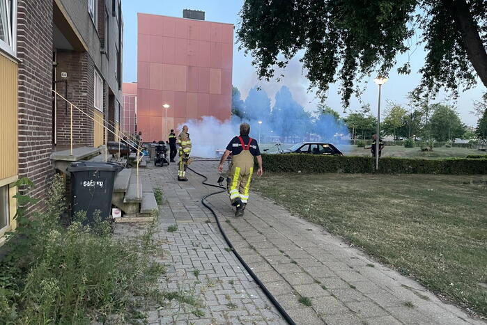 Brandweer ingezet voor kast in brand