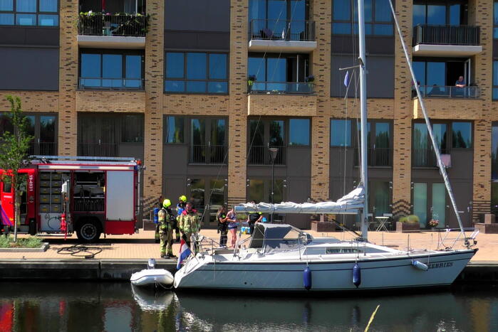 Brand aan boord van zeilboot