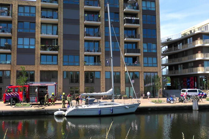 Brand aan boord van zeilboot