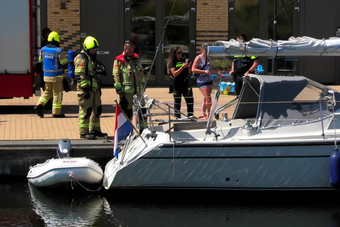 Brand aan boord van zeilboot