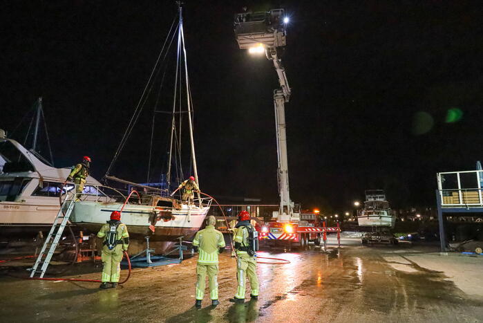 Wederom brand in boot bij jachthaven 't Huizerhoofd
