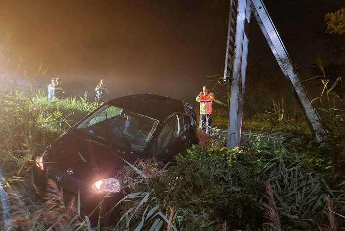 Schade na aanrijding met boom en bord