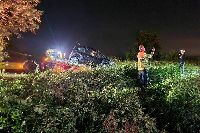 Schade na aanrijding met boom en bord