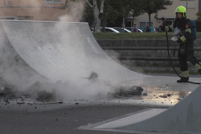 Brandstichting op skatepark