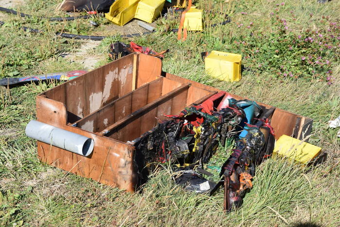 Brand in laadruimte van bestelbus