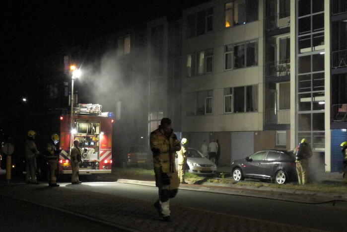 Auto zwaar beschadigd vanwege brand