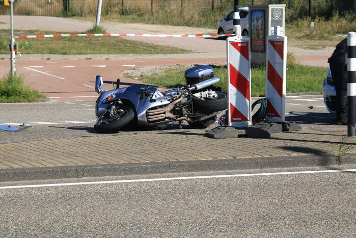 Ongeval tussen personenauto en motorfiets