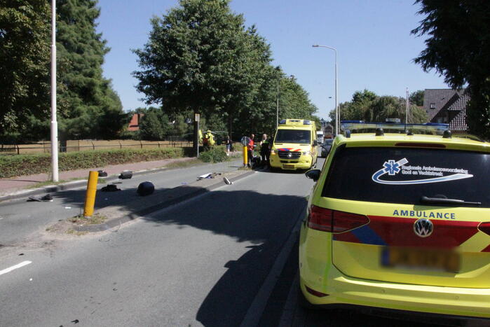 Motorrijder zwaargewond bij verkeersongeval