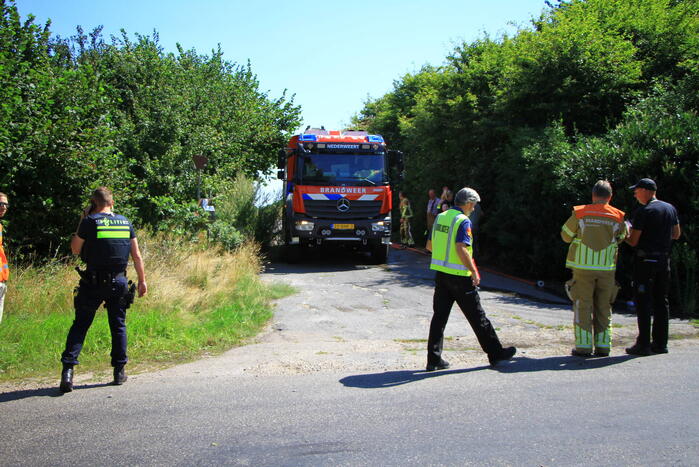 Leegstaande stal in brand