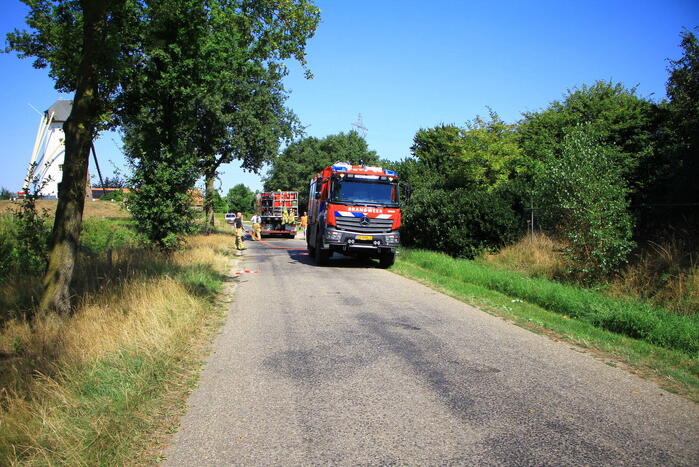 Leegstaande stal in brand