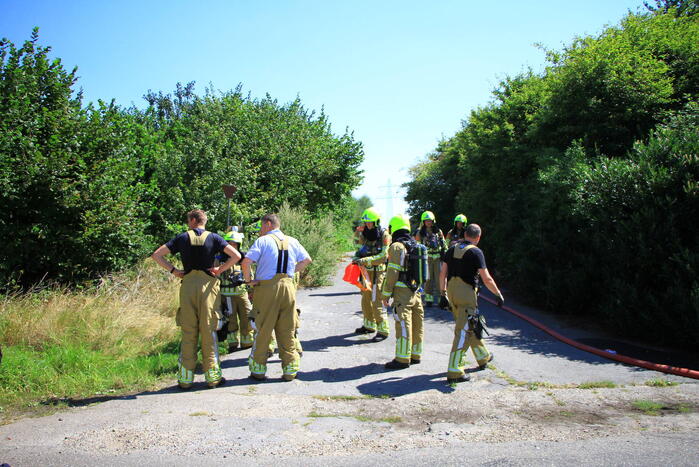 Leegstaande stal in brand