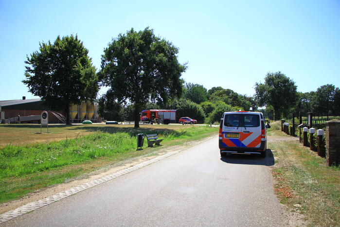 Leegstaande stal in brand