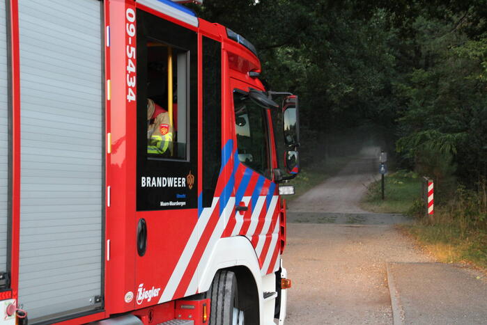 Zoekactie naar mogelijke brand in bosgebied Den Treek