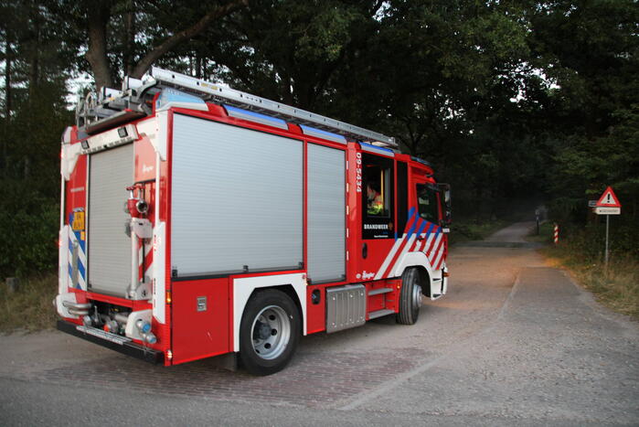 Zoekactie naar mogelijke brand in bosgebied Den Treek